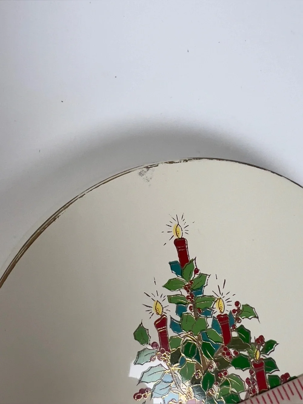 Vintage 1970’s Otagiri Christmas Tree Coasters Laquerware Set of 6
